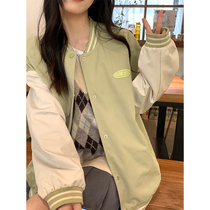 Baseball uniform women tide ins2021 Spring and Autumn New vintage American small man jacket thin coat top