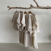 Special pro-Zika Fried Street 2022 Spring South Korean Lace Crushed Flowers Khae Baby Climbing Suit Mother Woman Dress Dress