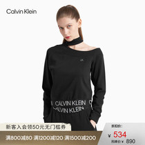 CK sports womens short personality cotton fashion trend pullover strapless sweater 4WF0W335