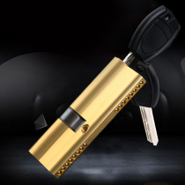 Anti-theft door lock heart all copper AB household pure copper anti-theft door lock set handle into the copper marbles universal type