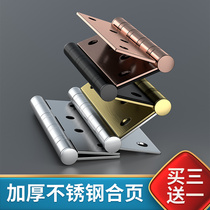 Stainless steel flat-open mother iron hinge bedroom wooden door hinge hardware folding accessories 45 inch thick folding lotus leaf page