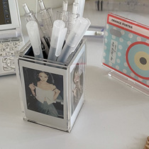 ORANGE PORTRA pen holder mini Card storage acrylic ins style simple makeup brush