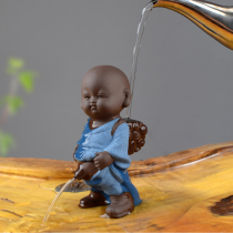 Zisha tea pet ornaments peeing dolls water spraying children can raise boutique tea trays tea play ornaments tea accessories