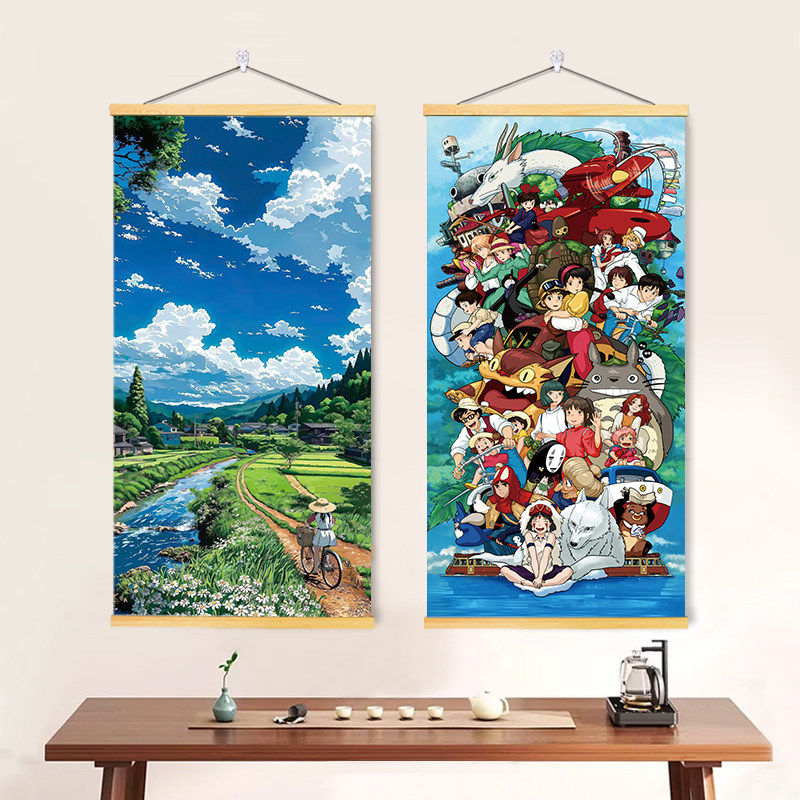 宫崎骏油画挂画-宫崎骏油画挂画促销价格、宫崎骏油画挂画品牌- 淘宝