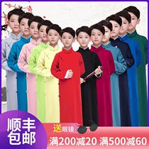 Childrens cross-talk costume Republic of China gown Robe coat Male and female childrens costume Student costume Allegro performance costume Spring and summer