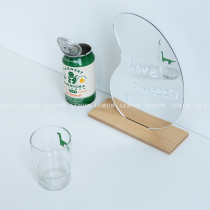 Mirrors ins Han Wind net red Tongan irregular profiled Wooden Makeup Mirror Desktop Dormitory Desktop Photo Props