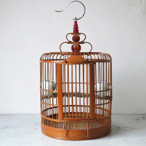 Thrush bird cage bamboo Guizhou boutique handmade full set of accessories Universal raw head medium and large starling wren Sichuan cage