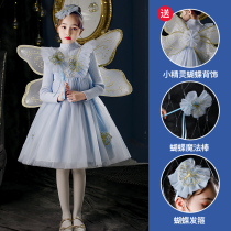 Frozen Elsa Princess Dress Autumn Winter Girl Sweater Dress Christmas Little Girl Birthday Dress Children