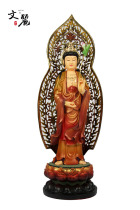 Wenli Buddha Amitabha Guanyin Bodhisattva 19 inch standing posture to Bodhisattva glass fiber reinforced plastic Dunhuang color