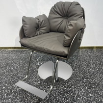 Net Red Barber shop chair hair salon special can be put down hair cutting chair hairdressing shop stainless steel barber chair ironing seat