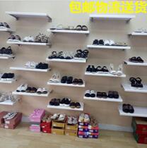 Shoe shelf shoe shop shoe cabinet wooden European storefront display sample rack Wall shoe rack simple commercial shop wall wall hanging
