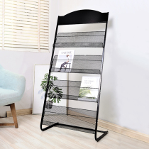 Magazine rack publicity data rack display shelf book newspaper rack single-page display rack storage landing newspaper frame