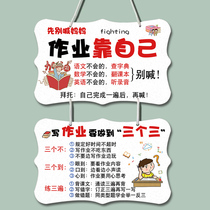 Children's Room Learning Inspirational Slogan Listing Primary and Secondary School Students Bedroom Desk Pendant Encouraging Prompt Creative House Number