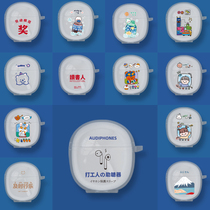 Suitable for Tangmai W9 protective cover creative cartoon Real Wireless Bluetooth silicone ear case w9 charging warehouse storage box 9 transparent anti-drop new simple ins Wind w9 earphone jacket soft and dustproof