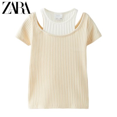 taobao agent ZARA2023 Autumn New Products Children's Clothing Girl Open Design Robe T -shirt 9007712 450