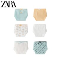 ZARAs new childrens girls six-strip set print briefs 00036649445