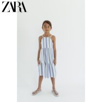 ZARA new childrens clothing girls printed midi dress 06462700400