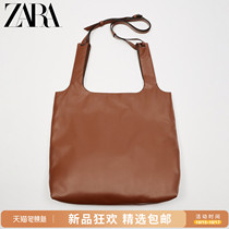 ZARA autumn new mens bag Red Orange large capacity casual soft handbag shoulder bag 13316820023