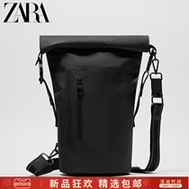 ZARA autumn New Men bag gray heat sealing structure fabric shoulder bag 13506820004
