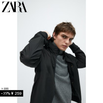 ZARA Spring New Mens Wear Technology Fabric Stand-up Collar Hood Jacket Jacket 3918404 800