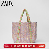 ZARA new childrens bag girl retro little cuisui cotton quilted shopping bag 11186830080