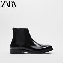 ZARA spring new products Mens shoes Black Classic Inn Bull Leather Chelsea Boots 2005920040