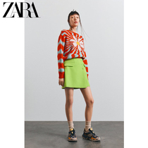 ZARA spring new womens dress Coloured behind Chessboard Lattice Daisy Flowers Sweater Knit 5802017050