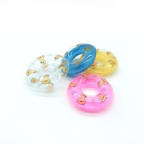 Inflatable toy mini swimming ring childrens water toy enamel little yellow duck accessories environmentally friendly bath small swimming ring