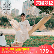 Three little donkey hammock outdoor anti-rollover dormitory single dormitory rocking chair ins cloth indoor Shaker wild swing
