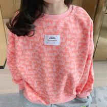 Girls sweatshirt new Korean version of the Korean version 100 lap spring autumn clothing pure cotton small horse printed blouse with long sleeve T-shirt CUHK