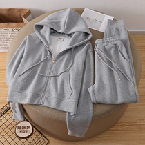 2022 spring and autumn new zips with cap necropolis women suit ins and grey fashion sports casual two sets of nets red