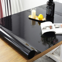 Black frosted PVC table cloth transparent soft glass waterproof table cloth table cloth plastic table cushion free of wash and oil-proof tea table