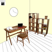 Pine furniture factory direct sales Japanese-style bookcase desk chair desk bookshelf combination household solid wood modern simplicity