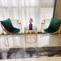 Balcony Table And Chairs Three Sets Net Red Home Light Lavish Small Round Table Tea Table Chair Composition Minima Courtyard Iron Art Casual