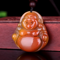  Natural Jade Buddha pendant Huanglong Jade Laughing Buddha pendant Maitreya Buddha Jade pendant Jade Buddha Jade pendant Pendant Laughing mouth often open