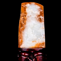  Natural yellow dragon jade Jade Tathagata ornaments Yunnan natural yellow dragon jade carved Jade Buddha ornaments with base certificate