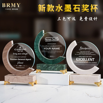 Love Charity Crystal Trophy Customized Jade Medal Dealer Authorization Brand New Excellent Employee Awards