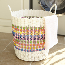 Light and luxurious clothes containing basket Laundry Basket of clothes Woven Blue Loaded Clothing Toys box Home Internet Red Clothing Baskets casks