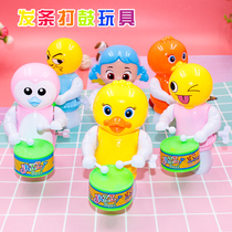 Childrens cute chain large drum drum clockwork seagrass pig drum sound hit creative toy 3 years old 5 years old men and women