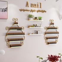 Nail wall shelf wall storage wall nail art rack iron frame Net red nail shop wall multi-layer