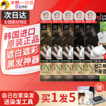 Korean Jasmine foam hair dye 2N pure plant does not hurt hair natural black 4N cover white hair dye your own hair
