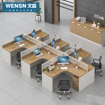 Office furniture simple modern work table 46 people screen card seat work staff office table and chair combination