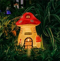 Solar Mushroom Light Outdoor Patio Red Net Garden Terrace Arrangement Decoration Ambience Creative Pendulum tree room light