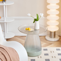Nordic designer light luxury creative small coffee table sofa round living room simple modern personality acrylic corner table