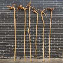 Solid wood natural rattan Zen cane Wooden crutches Non-slip massage cane Wooden crutches for the elderly longevity stick Taoist staff