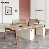 ework desk chair combination screen working position office staff table designer four-member minimalist furniture