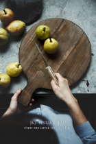 Impulse special retro old solid wood chopping board round bread tray snack plate rectangular set photography props