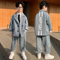 Boys suit spring and autumn Big Boy dress 12 casual birthday wedding suit 10-year-old boy 12 childrens small suit