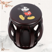 Twelve Zodiac guzheng round stool guzheng stool solid wood guzheng round stool guzheng piano stool strong and durable