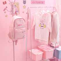 Drying rack on floor pole-type indoor and outdoor folding cool clothes bedroom maiden pink clothes hanging on shelves